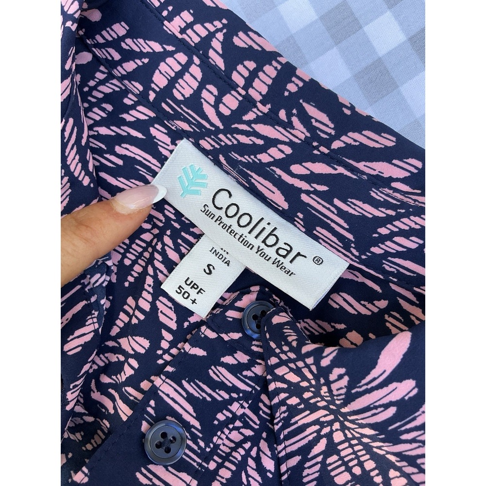 $109 Coolibar Women's Kitts Shirt Dress Size Small UPF‎ 50+ Floral Print - Picture 2 of 5